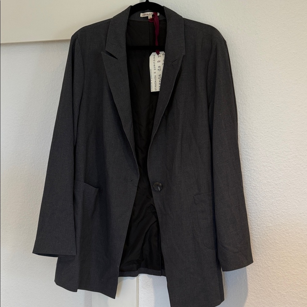 Elegant Charcoal Women's Blazer